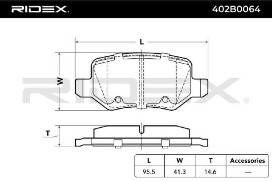 RIDEX Bremsbelagsatz Bremsbeläge Hinten passend für MERCEDES-BENZ A-Klasse Bild RIDEX Bremsbelagsatz Bremsbeläge Hinten passend für MERCEDES-BENZ A-Klasse