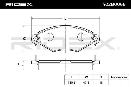 RIDEX Bremsbelagsatz Bremsbeläge Vorne passend für PEUGEOT 206 Schrägheck (2A/C) Bild RIDEX Bremsbelagsatz Bremsbeläge Vorne passend für PEUGEOT 206 Schrägheck (2A/C)