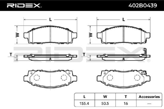 RIDEX Bremsbelagsatz Bremsbeläge Vorne für MITSUBISHI L 200 / Triton Pickup Bild RIDEX Bremsbelagsatz Bremsbeläge Vorne für MITSUBISHI L 200 / Triton Pickup