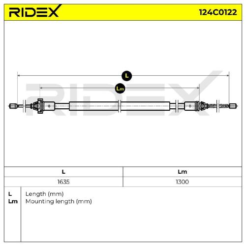 RIDEX Handbremsseil Hinten Links Rechts passend für PEUGEOT 206 Schrägheck Bild RIDEX Handbremsseil Hinten Links Rechts passend für PEUGEOT 206 Schrägheck