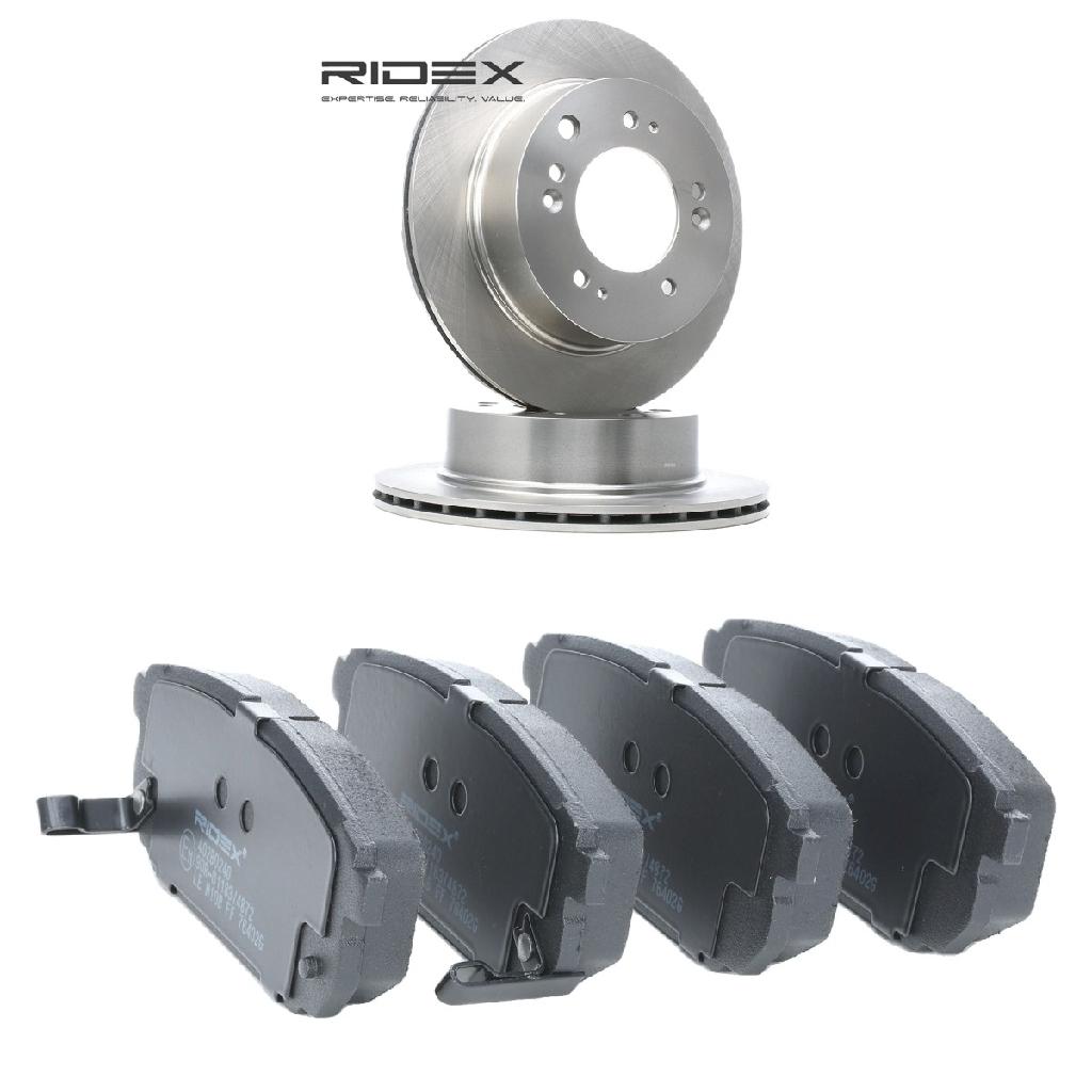 RIDEX Bremsenset Hinten Belüftet Ø315mm - Bremsscheiben und Beläge für KIA