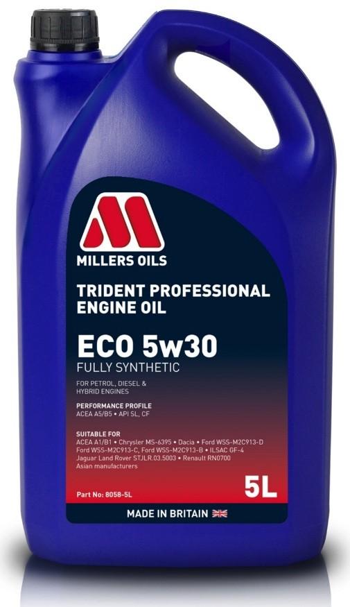 MILLERS OILS Motoröl 5W-30 Trident Professional Synthetiköl Motor Öl ACEA A5/B5