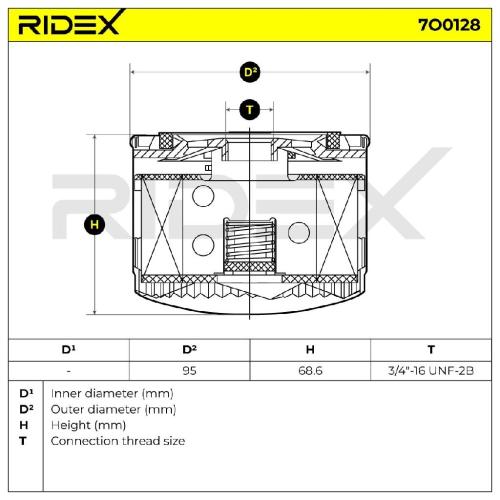 RIDEX Ölfilter Auto Motorölfilter Anschraubfilter 7O0128 für JEEP WRANGLER III Bild RIDEX Ölfilter Auto Motorölfilter Anschraubfilter 7O0128 für JEEP WRANGLER III