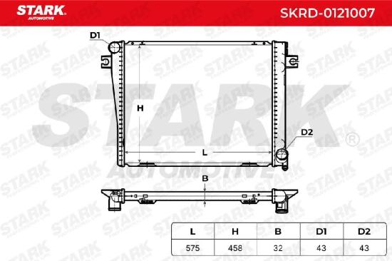 STARK SKRD-0121007 Motorkühler / Wasserkühler für BMW 5 Limousine (E28) Bild STARK SKRD-0121007 Motorkühler / Wasserkühler für BMW 5 Limousine (E28)