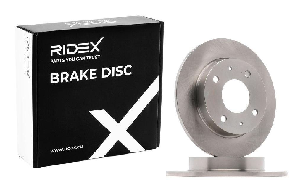 RIDEX 82B0053 2x Bremsscheiben Hinten Ø250mm voll für MITSUBISHI COLT VI