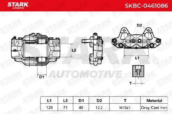 STARK SKBC-0461086 Bremssattel Bremszange Vorne links für TOYOTA 4775060300 Bild STARK SKBC-0461086 Bremssattel Bremszange Vorne links für TOYOTA 4775060300