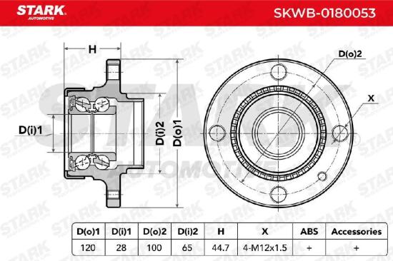 STARK SKWB-0180053 Radlagersatz pro 1 Rad Hinten beidseitig für VW 191614149EOT Bild STARK SKWB-0180053 Radlagersatz pro 1 Rad Hinten beidseitig für VW 191614149EOT