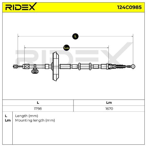 RIDEX Handbremsseil Hinten Rechts Links für OPEL Astra J Sports Tourer (P10) Bild RIDEX Handbremsseil Hinten Rechts Links für OPEL Astra J Sports Tourer (P10)