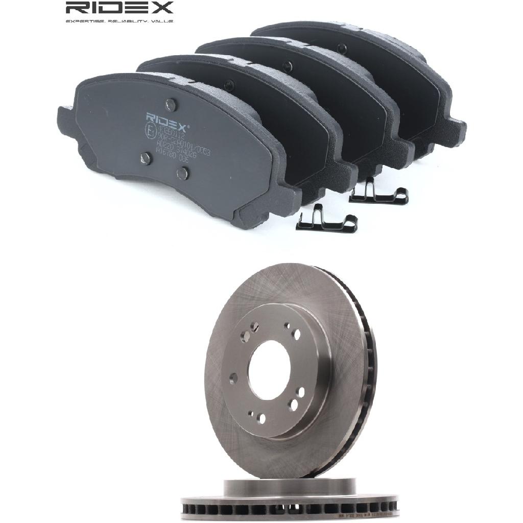RIDEX Bremsenset Vorne Belüftet Ø256mm - Bremsscheiben und Beläge für MITSUBISHI