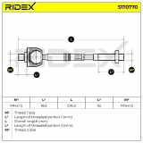 RIDEX 51T0770 Axialgelenk Spurstange Vorne für DACIA Sandero III (BJI) für