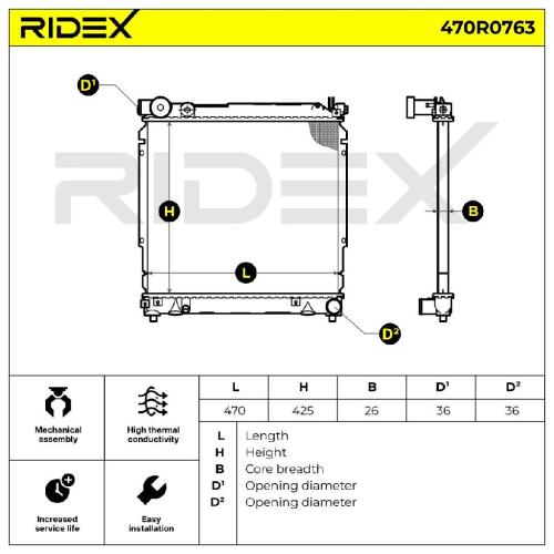 RIDEX 470R0763 Motorkühler / Wasserkühler für SUZUKI Samurai SUV (SJ) 1770084CA0 Bild RIDEX 470R0763 Motorkühler / Wasserkühler für SUZUKI Samurai SUV (SJ) 1770084CA0