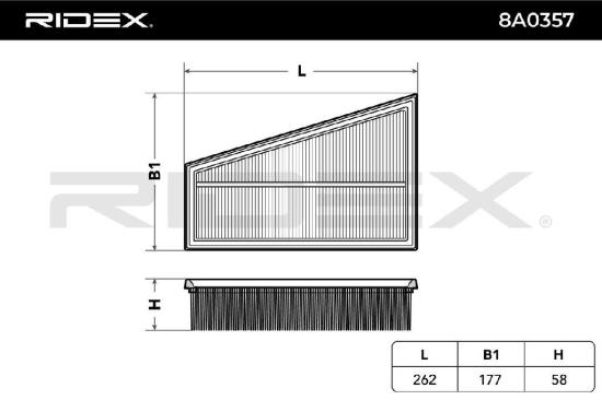 RIDEX 8A0357 Motor Luftfilter Filtereinsatz passend für MERCEDES-BENZ B-Klasse Bild RIDEX 8A0357 Motor Luftfilter Filtereinsatz passend für MERCEDES-BENZ B-Klasse
