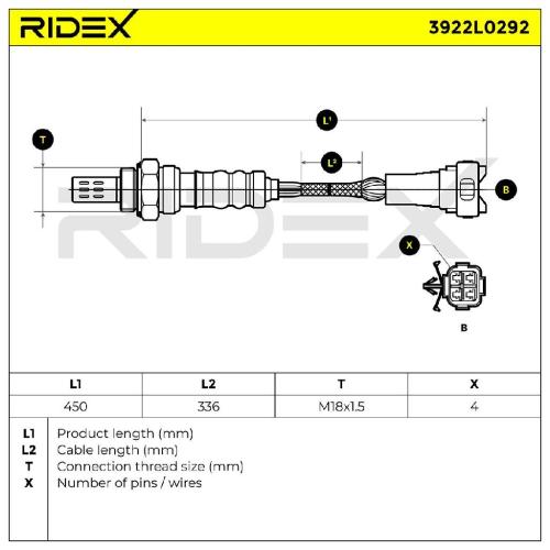 RIDEX 3922L0292 Lambdasonde Oxygen O2 Sensor Beheizt für SUZUKI 1821365J12 Bild RIDEX 3922L0292 Lambdasonde Oxygen O2 Sensor Beheizt für SUZUKI 1821365J12