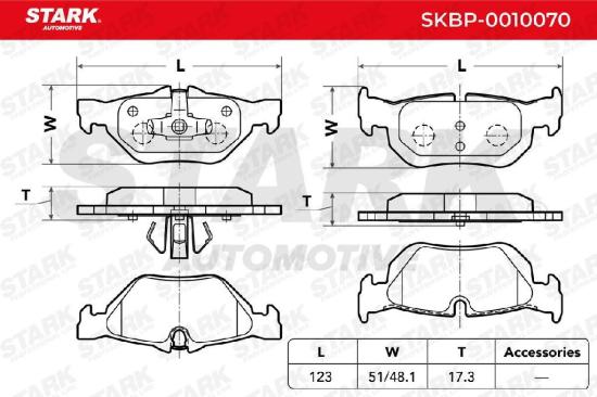 STARK Bremsbelagsatz Bremsbeläge Hinten für BMW 3 Touring (E91) 3 Limousine X1 Bild STARK Bremsbelagsatz Bremsbeläge Hinten für BMW 3 Touring (E91) 3 Limousine X1