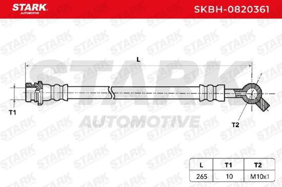 STARK Bremsschlauch SKBH-0820361 VORNE links BREMSSCHLÄUCHE Länge: 248mm Bild STARK Bremsschlauch SKBH-0820361 VORNE links BREMSSCHLÄUCHE Länge: 248mm