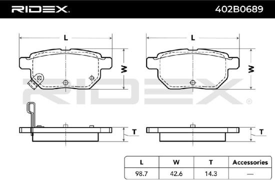 RIDEX Bremsbelagsatz Bremsbeläge Hinten für TOYOTA Yaris Schrägheck (P9) AURIS Bild RIDEX Bremsbelagsatz Bremsbeläge Hinten für TOYOTA Yaris Schrägheck (P9) AURIS