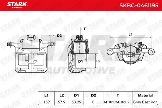 STARK SKBC-0461195 Bremssattel Bremszange Vorne links für HONDA für 21,0mm Bild STARK SKBC-0461195 Bremssattel Bremszange Vorne links für HONDA für 21,0mm