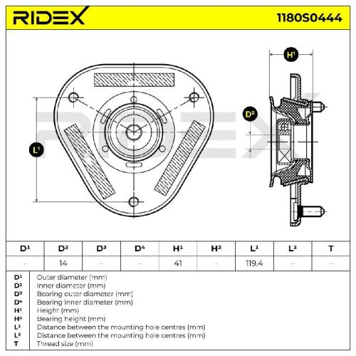 RIDEX 1180S0444 Federbeinstützlager Vorne für TOYOTA AURIS 4860902161 4860947050 Bild RIDEX 1180S0444 Federbeinstützlager Vorne für TOYOTA AURIS 4860902161 4860947050