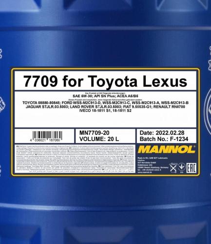 MANNOL Motoröl 5W-30 Toyota Lexus Motor Öl ACEA A5/B5 API SN Plus 20L für FORD Bild MANNOL Motoröl 5W-30 Toyota Lexus Motor Öl ACEA A5/B5 API SN Plus 20L für FORD