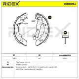 RIDEX Bremsbacken Satz für Trommelbremse Hinten mit Hebel für BMW 3 Limousine