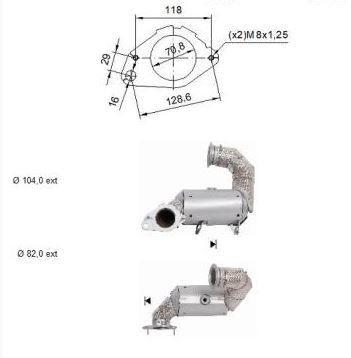 VEGAZ RK-801 Katalysator Kat Euro 6 für RENAULT Kadjar (HA, HL) 208A05066R