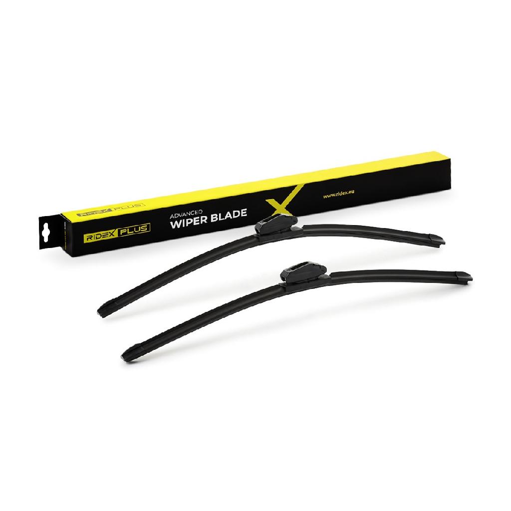 2x RIDEX PLUS 298W0087P Heckscheibenwischer Flach mit Spoiler Vorne 550 für AUDI