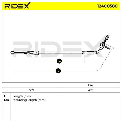 RIDEX Handbremsseil Hinten passend für MERCEDES-BENZ A-Klasse (W169) Bild RIDEX Handbremsseil Hinten passend für MERCEDES-BENZ A-Klasse (W169)