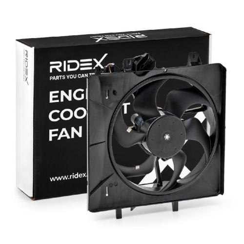 RIDEX 508R0094 Kühlerlüfter Lüfter Motorkühlung mit Kühlerlüfterrahmen (Zarge) Bild RIDEX 508R0094 Kühlerlüfter Lüfter Motorkühlung mit Kühlerlüfterrahmen (Zarge)