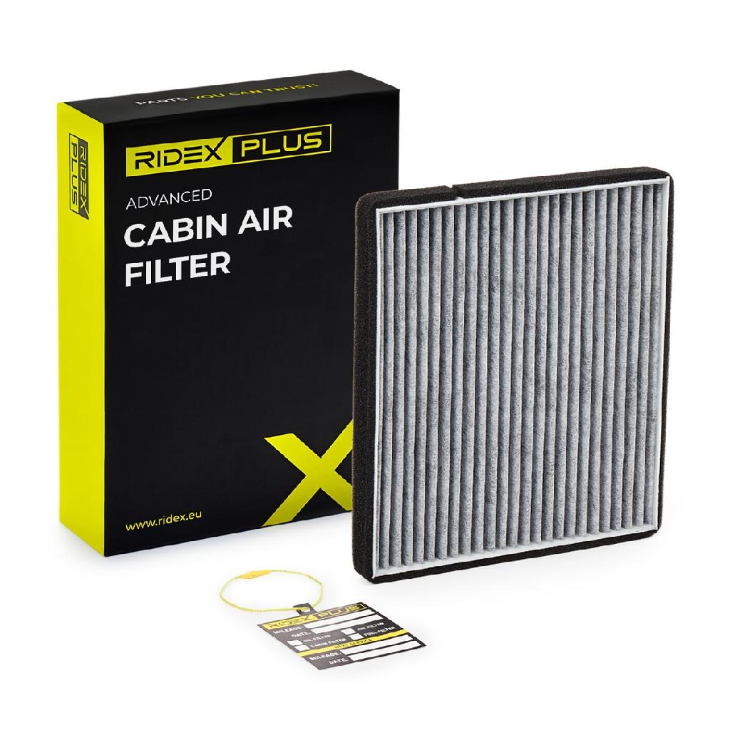 RIDEX PLUS 424I0045P Innenraumfilter Pollenfilter Aktivkohlefilter Höhe: 18