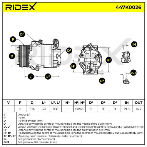 RIDEX A/C Kompressor für Klimaanlage Klimakompressor mit ID: CVC Kältemittel: Bild RIDEX A/C Kompressor für Klimaanlage Klimakompressor mit ID: CVC Kältemittel: