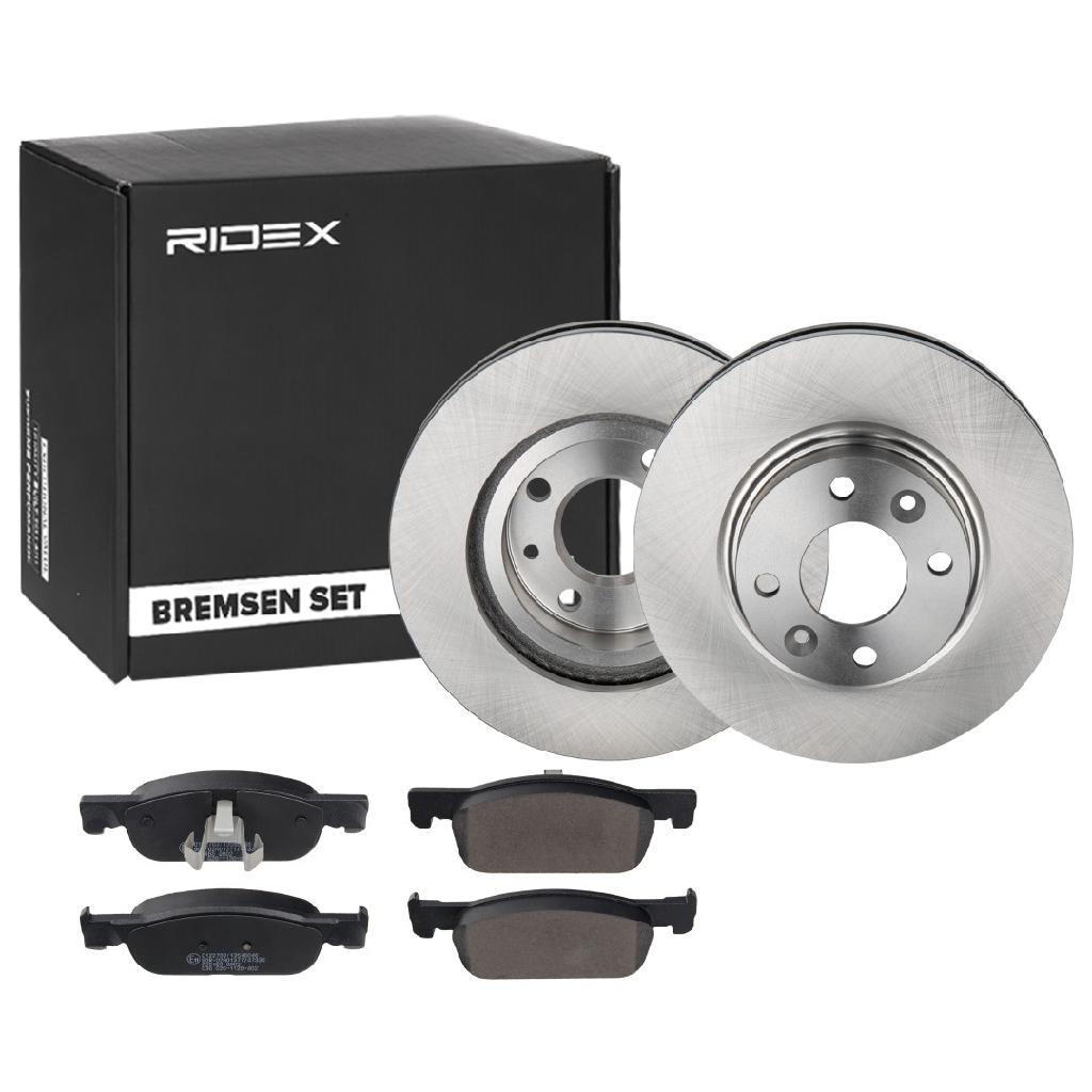 RIDEX Bremsenset Vorne Belüftet Ø258mm - Bremsscheiben und Beläge für RENAULT