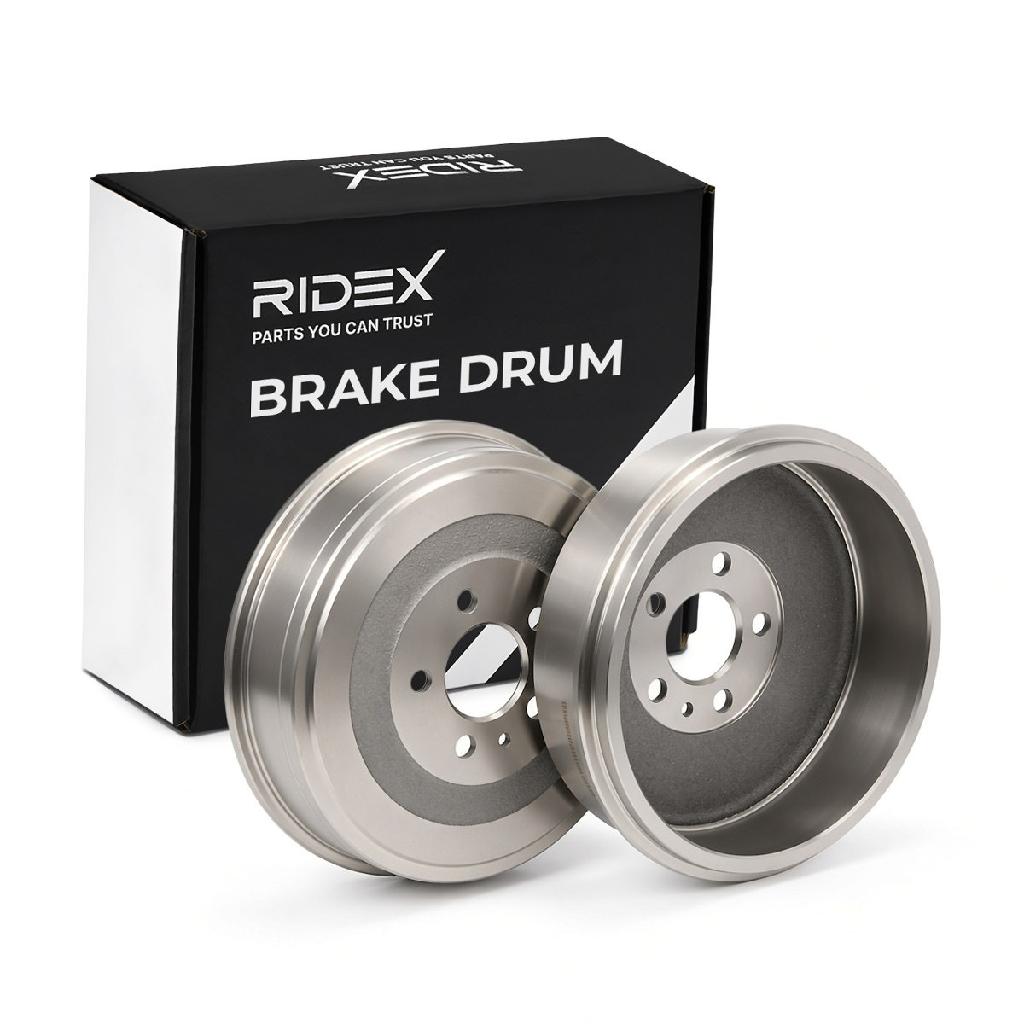 RIDEX 123B0103 2x Bremstrommeln Set Hinten InnenØ254mm AußenØ298mm für FIAT