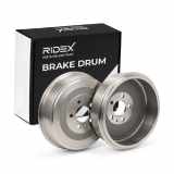 RIDEX 123B0103 2x Bremstrommeln Set Hinten InnenØ254mm AußenØ298mm für FIAT