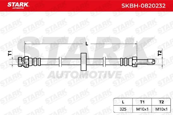 STARK Bremsschlauch SKBH-0820232 VORNE BREMSSCHLÄUCHE Länge: 325mm für SKODA Bild STARK Bremsschlauch SKBH-0820232 VORNE BREMSSCHLÄUCHE Länge: 325mm für SKODA