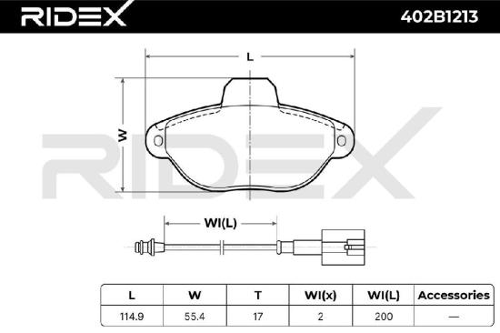 RIDEX Bremsbelagsatz Bremsbeläge Vorne für FIAT PANDA (169) 500 (312) PUNTO Bild RIDEX Bremsbelagsatz Bremsbeläge Vorne für FIAT PANDA (169) 500 (312) PUNTO