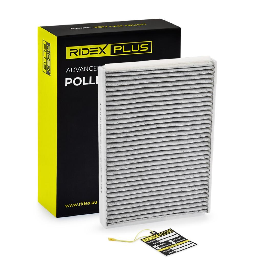 RIDEX PLUS 424I0185P Innenraumfilter Pollenfilter Aktivkohlefilter Höhe: 32