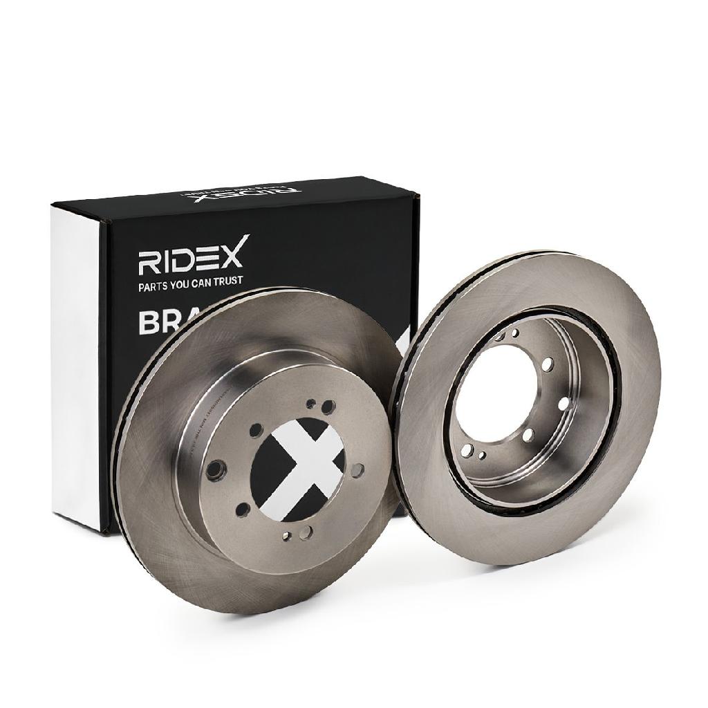 RIDEX 82B0488 2x Bremsscheiben Hinten Ø284mm Belüftet für MITSUBISHI