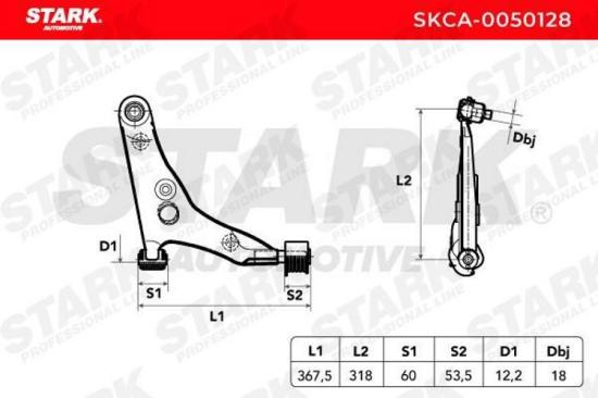 STARK SKCA-0050128 Lenker Radaufhängung Querlenker Front rechts für MITSUBISHI Bild STARK SKCA-0050128 Lenker Radaufhängung Querlenker Front rechts für MITSUBISHI