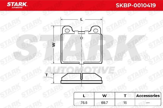 STARK Bremsbelagsatz Bremsbeläge Vorne für VW Transporter T1II Bus für OPEL Bild STARK Bremsbelagsatz Bremsbeläge Vorne für VW Transporter T1II Bus für OPEL
