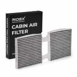 RIDEX 424I0314 Innenraumfilter Pollenfilter Aktivkohlefilter Höhe: 25 Breite: