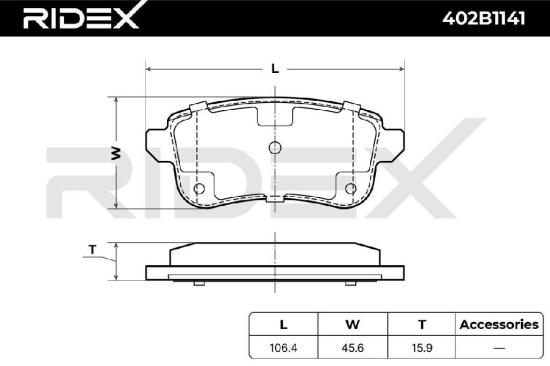 RIDEX Bremsbelagsatz Bremsbeläge Hinten für RENAULT Megane 1II Grandtour (KZ0/1) Bild RIDEX Bremsbelagsatz Bremsbeläge Hinten für RENAULT Megane 1II Grandtour (KZ0/1)