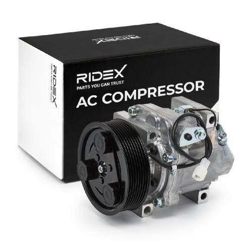 RIDEX A/C Kompressor für Klimaanlage Klimakompressor Kältemittel: R134a mit Bild RIDEX A/C Kompressor für Klimaanlage Klimakompressor Kältemittel: R134a mit