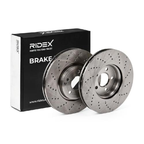 RIDEX 82B1115 2x Bremsscheiben Vorne Ø322mm gelocht/innenbel. A000421181207 Bild RIDEX 82B1115 2x Bremsscheiben Vorne Ø322mm gelocht/innenbel. A000421181207