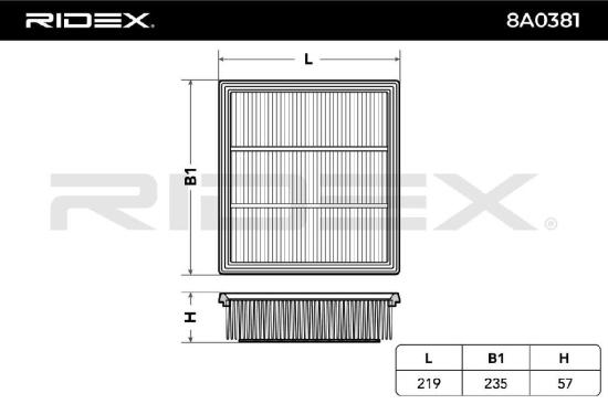 RIDEX 8A0381 Motor Luftfilter RechtEckig Filtereinsatz passend für MERCEDES-BENZ Bild RIDEX 8A0381 Motor Luftfilter RechtEckig Filtereinsatz passend für MERCEDES-BENZ