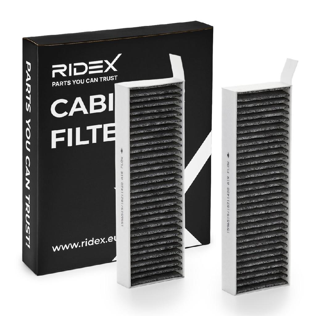 RIDEX 424I0769 Innenraumfilter Pollenfilter Aktivkohlefilter Höhe: 30 Breite: 83