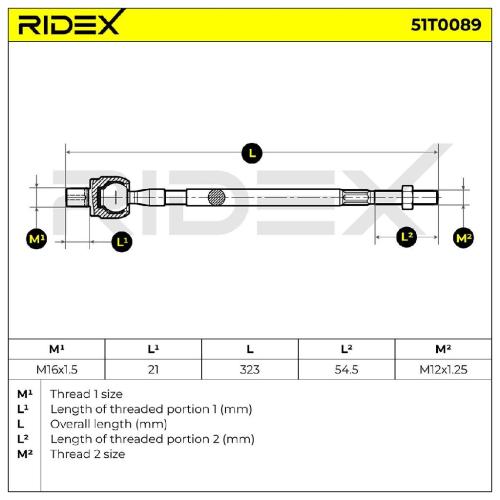 RIDEX Axialgelenk Spurstange Vorne beidseitig für VOLVO V40 Kombi (645) Bild RIDEX Axialgelenk Spurstange Vorne beidseitig für VOLVO V40 Kombi (645)