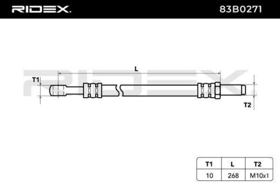 RIDEX Bremsschlauch 83B0271 VORNE BREMSSCHLÄUCHE für SUZUKI Samurai SUV (SJ) Bild RIDEX Bremsschlauch 83B0271 VORNE BREMSSCHLÄUCHE für SUZUKI Samurai SUV (SJ)