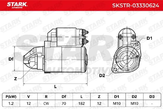 STARK Motor Starter/Anlasser 1,2kW für JEEP COMPASS (MK49) für DODGE Journey MPV Bild STARK Motor Starter/Anlasser 1,2kW für JEEP COMPASS (MK49) für DODGE Journey MPV