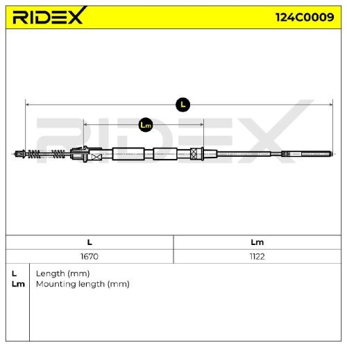RIDEX Handbremsseil Hinten Rechts Links für VW Caddy II Kastenwagen (9K9A) Bild RIDEX Handbremsseil Hinten Rechts Links für VW Caddy II Kastenwagen (9K9A)