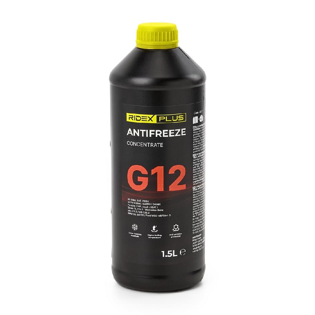 RIDEX PLUS Kühlmittel Kühlflüssigkeit G12 Rot 1,5L Kühlerfrostschutz -38(50/50)